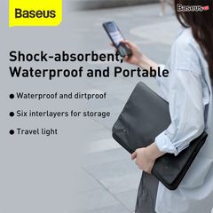 Túi chống sốc, chống thấm nhỏ gọn Baseus Basics Series 13 inches dùng cho Tablet/Macbook/Laptop và phụ kiện (Shock-absorbent, Waterproof, Laptop Sleeve)