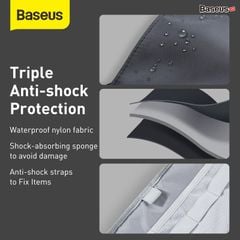 Túi phụ kiện vải dù chống thấm nước Baseus Basics Series (Waterproof/Dirt-resistant, Digital Device Storage Bag)