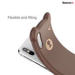 Ốp lưng hình gấu siêu dễ thương Baseus Bear Silicone Case dùng cho iPhone X/XS/XR/XS Max