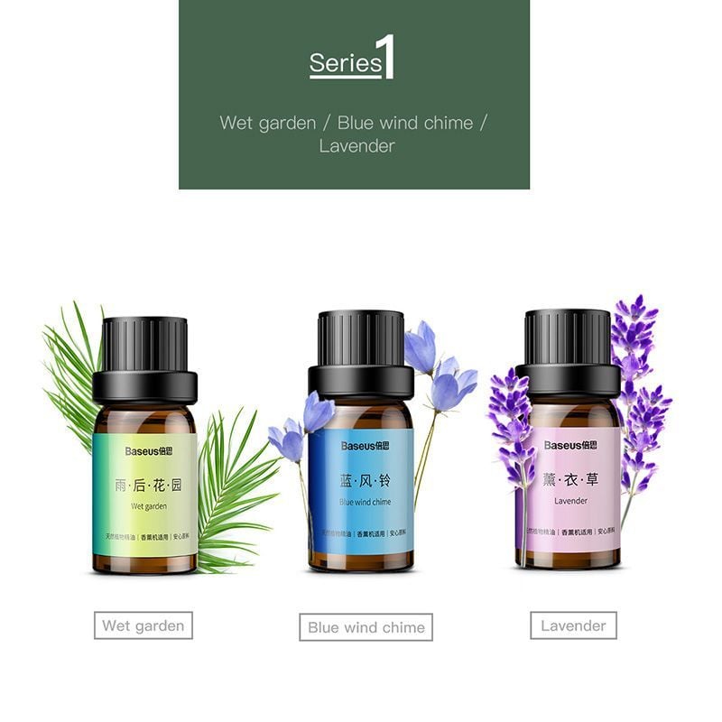 Tinh dầu thiên nhiên Baseus Beauty Sweet Essential Oil (3*10ml, Beauty and Healthy, used with essential oil diffuser)