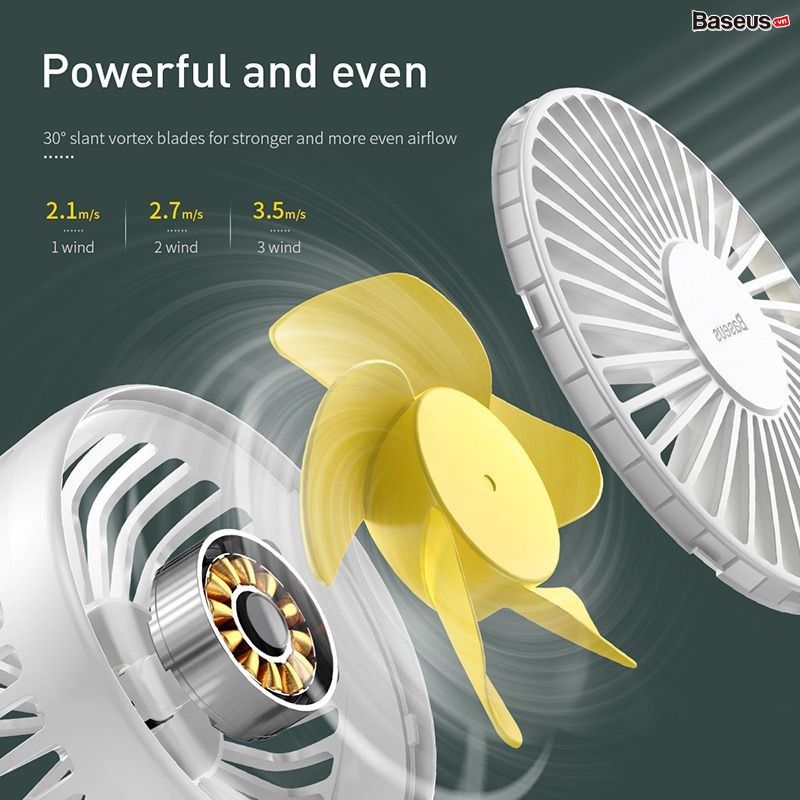 Quạt mini cầm tay pin sạc Baseus Bingo Fan ( 3 Level , Rechargeable Mini USB Hand and Desktop Fan)