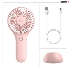 Quạt mini cầm tay pin sạc Baseus Bingo Fan ( 3 Level , Rechargeable Mini USB Hand and Desktop Fan)