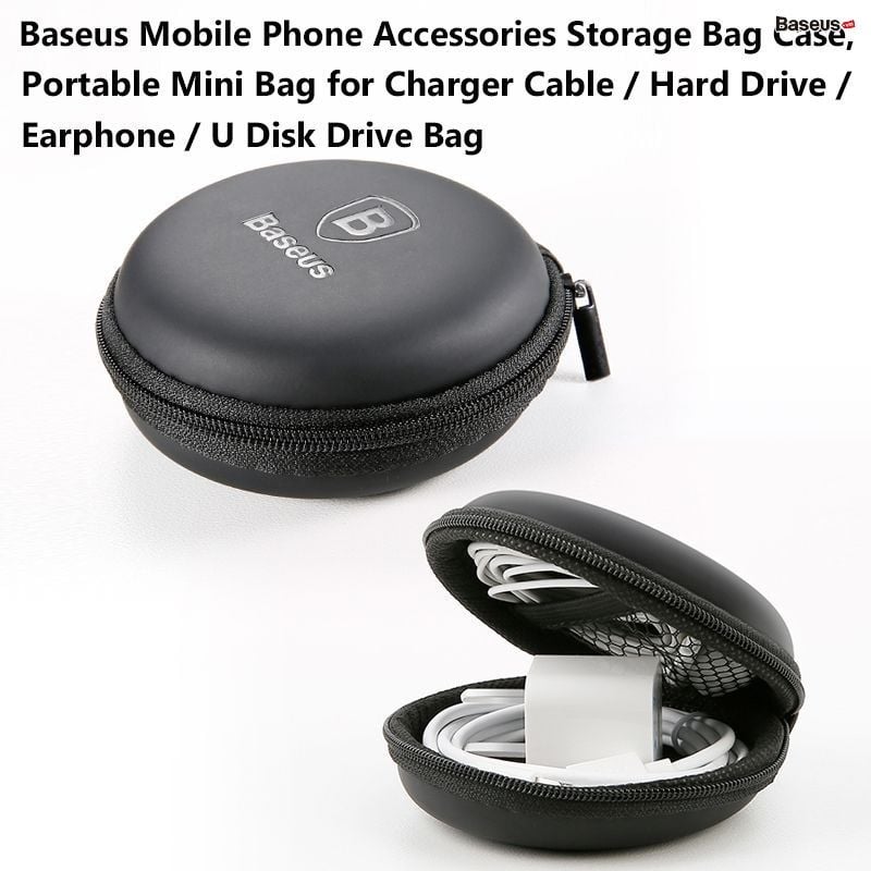 Túi đựng tai nghe và phụ kiện mini Baseus Eva Earphone Bag LV600 (Portable Earphone Case, Mini Bag With Zipper)