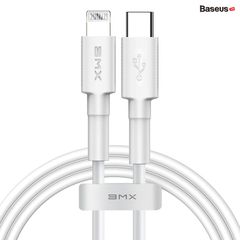 Cáp sạc nhanh C to Lightning có MFI Baseus BMX Mini White PD 18W cho iPhone/iPad (Type-C to Lightning, Power Delivery Fast Charge, MFi certified Cable)