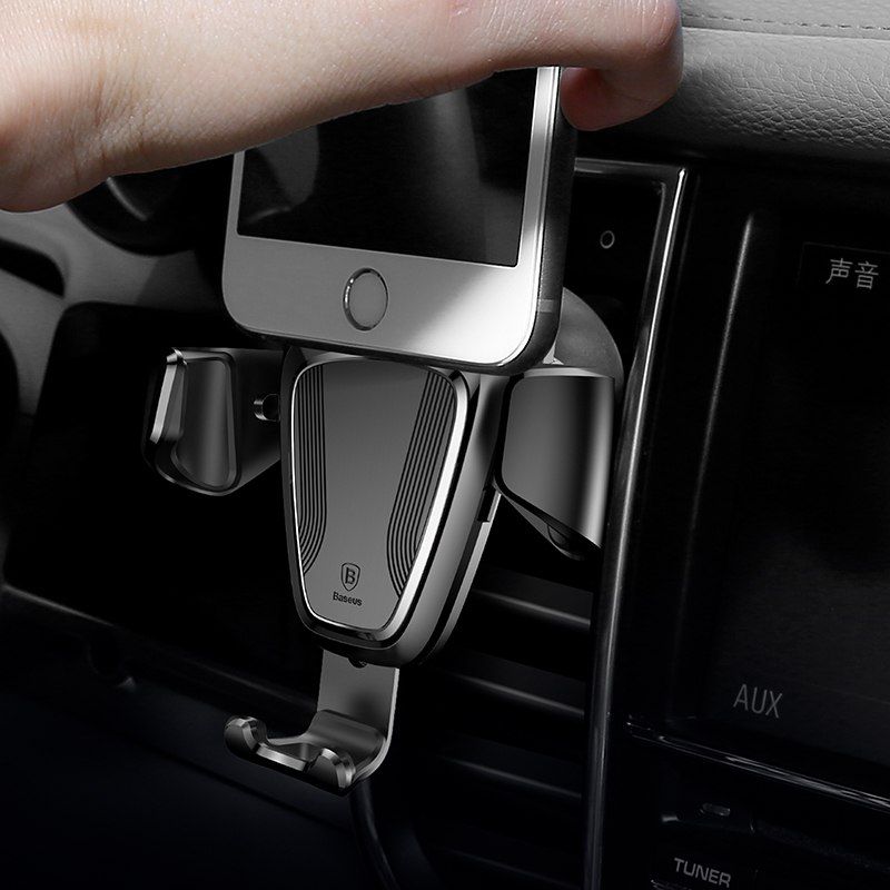 Bộ đế giữ điện thoại khóa tự động dùng cho xe hơi Baseus LV116 (Car Phone Mount Holder Stand Auto-lock)