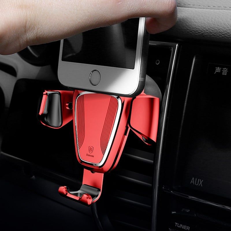 Bộ đế giữ điện thoại khóa tự động dùng cho xe hơi Baseus LV116 (Car Phone Mount Holder Stand Auto-lock)