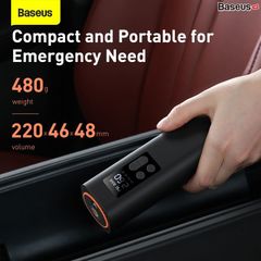 Máy bơm lốp Baseus Super Mini – 150PSI, 30L/phút, LED hiển thị, nhỏ gọn, dùng cho ô tô, xe máy, xe đạp