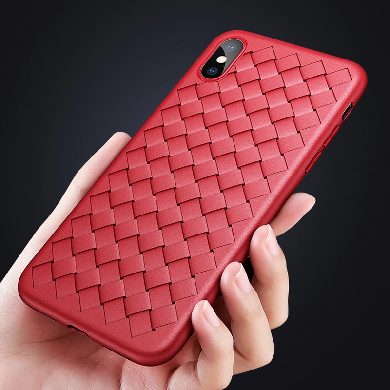 Ốp lưng Silicone dẽo Baseus BV Weaving Case cho iPhone X (Ultra Thin Soft TPU Silicone)