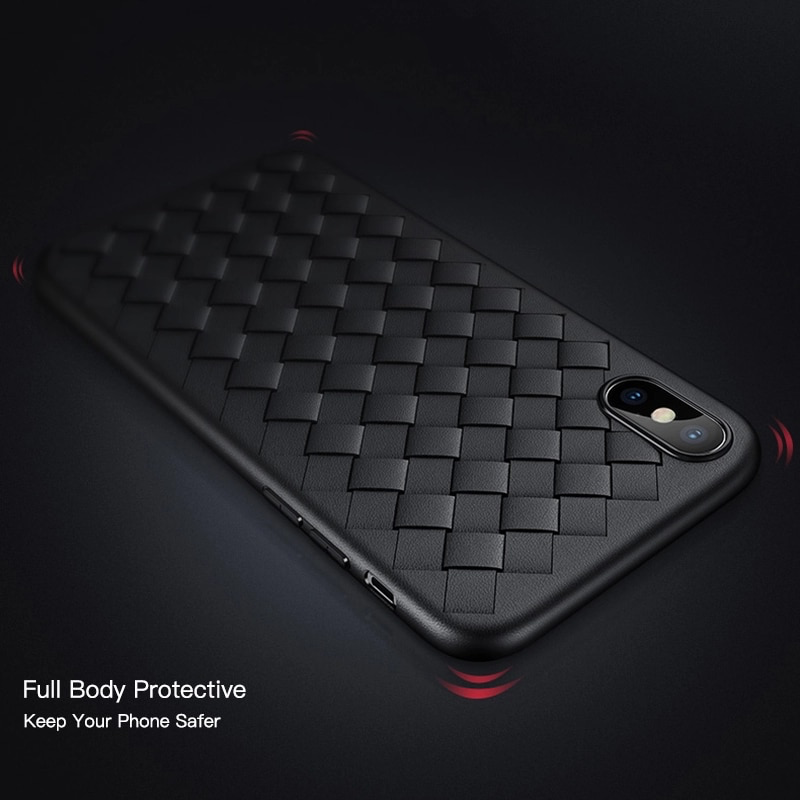 Ốp lưng Silicone dẽo Baseus BV Weaving Case cho iPhone X (Ultra Thin Soft TPU Silicone)