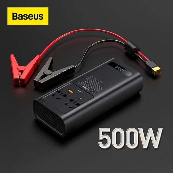 Bộ Chuyển Đổi Điện Áp DC to AC dùng cho Xe Hơi Baseus Super Si Power Inverter 500W (220V CN/EU)