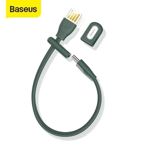 Cáp sạc ngắn 22cm tiện dụng, siêu bền Baseus Bracelet Type-C (5A Fast Charge/Huawei Supper Quick Charge, 480Mbps Data, TPE Portable Cable)