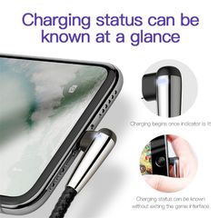 Cáp sạc nhanh và truyền dữ liệu siêu bền Baseus Sharp Bird Lightning cho iPhone/ iPad (Metal MVP Elbow Mobile Game Cable)