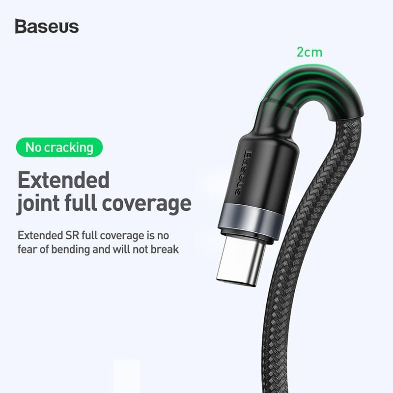 Cáp sạc nhanh Baseus Cafule Double-side Type C HW Super Fast Charge Cable (5A/40W, Double-sided)