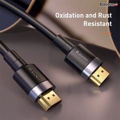 Cáp HDMI 2.0 siêu bền Baseus Cafule – hỗ trợ 4K@60Hz, 18Gbps, chống oxy hóa, đầu HDMI đực-đực, truyền tín hiệu ổn định