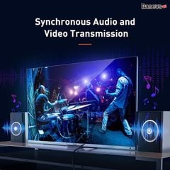 Cáp HDMI 2.0 siêu bền Baseus Cafule – hỗ trợ 4K@60Hz, 18Gbps, chống oxy hóa, đầu HDMI đực-đực, truyền tín hiệu ổn định