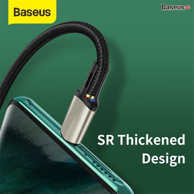 Cáp sạc nhanh, siêu bền Baseus Cafule Type C VOOC Cable cho OPPO/Samsung/Huawei/Xiaomi (5A, VOOC Officially Authorized Quick Charge, Nylon Braided + Zinc Alloy Cable)