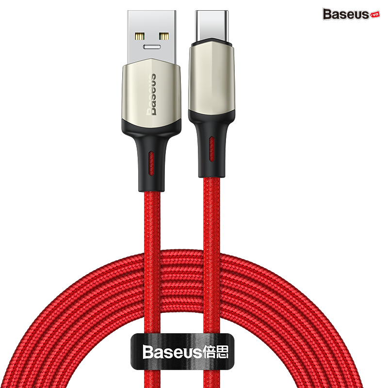 Baseus Cafule cable (suppport VOOC) USB for type-C 2m Red