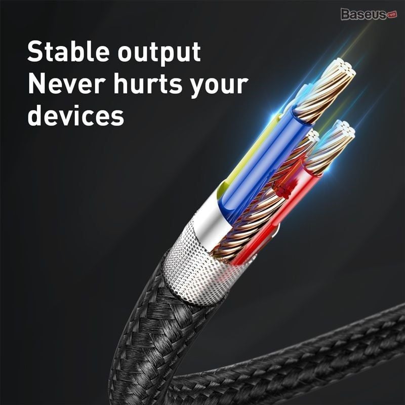 Cáp nguồn DC 3.5mm siêu bền Baseus Cafule Series DC3.5mm (2A, USB to DC 3.5mm Power Cable)