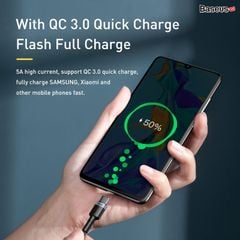 Cáp sạc nhanh C to C công suất 100W Baseus Cafule PD2.0 dùng cho iPad Pro/ Macbook/ Laptop/ Smartphone (100W, 20V/ 5A, 2m, Power Delivery, QC3.0 Quick Charge Cable)