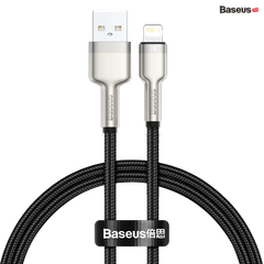 Cáp sạc nhanh, siêu bền Baseus Cafule Metal Series Lightning dùng cho iPhone/iPad (2.4A, USB A to Lightning Fast charge Cable)