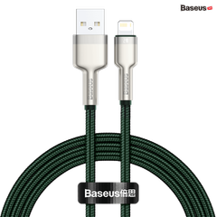 Cáp sạc nhanh, siêu bền Baseus Cafule Metal Series Lightning dùng cho iPhone/iPad (2.4A, USB A to Lightning Fast charge Cable)