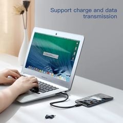 Cáp sạc nhanh Type C Baseus U-Shaped Portable LV298 tích hợp đầu chuyển Type C - Lightning/ Micro USB (2.4A, 23cm, Quick charge 3.0, with OTG Adapter)