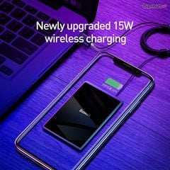 Đế sạc nhanh không dây siêu mỏng Baseus Card Ultra-thin Wireless Charger (15W, 0.3cm Portable Card Design, Qi Wireless Quick Charger with USB cable 1m)