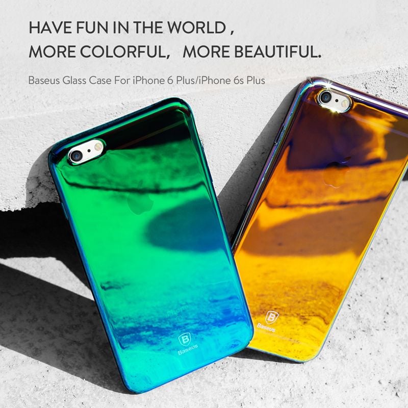 Ốp lưng tráng gương đổi màu Baseus Mirror Glass Case cho Iphone 6/ 7/ 8/ Plus