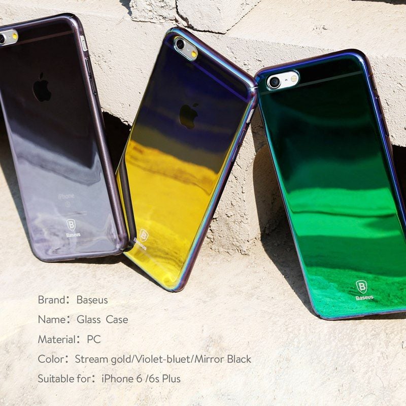 Ốp lưng tráng gương đổi màu Baseus Mirror Glass Case cho Iphone 6/ 7/ 8/ Plus