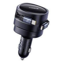 Tẩu sạc đa năng Baseus Enjoyment Max 60W – Kèm cáp rút C+Lightning / C+C, xoay 180°, dây 0.8m, sạc nhanh tiện lợi