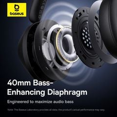 Tai Nghe Chụp Tai Bluetooth Baseus Bass 30 Max (Bluetooth 5.3, -30dB, Noise Cancellation Over Headset, Ultra Low Latency, 50H Time)