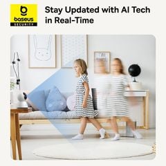 Camera Quan Sát Baseus Security P1 Indoor Camera 3K (Zoom 8X, 2.4G/5G Wifi, Xoay Ngang 360°, Dọc 90°, Phát Hiện Trẻ Em Khóc)