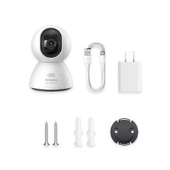 Camera Quan Sát Baseus Security P1 Indoor Camera 3K (Zoom 8X, 2.4G/5G Wifi, Xoay Ngang 360°, Dọc 90°, Phát Hiện Trẻ Em Khóc)