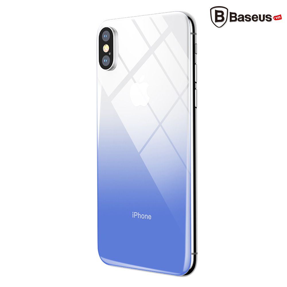 Kính cường lực đổi màu chống trầy mặt lưng Baseus Coloring LV262 cho iPhone X (0.3mm, 9H Tempered Glass Back Film)