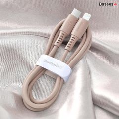 Cáp sạc nhanh C to Lightning Baseus Colourful PD Cable cho iPhone X/XS Max/ iP11 Pro Max (18W, Power Delivery Fast Charge TPE Cable)