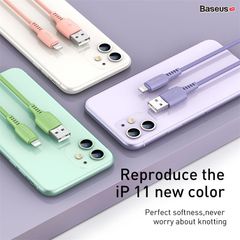 Cáp sạc và truyền dữ liệu tốc độ cao cho iPhone Baseus Colourful Lightning Cable (2.4A, Lightning, FastCharging & Sync Data TPE Cable)