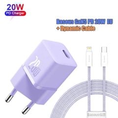 Bộ Sạc Nhanh 20W Baseus GaN5 Fast Charger 1C cho iPhone/Samsung (PD/QC Multi Quick Charge Support, Smart Protect)