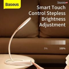 Đèn đọc sách bảo vệ mắt Baseus Comfort Reading Lamp (1800mAh, Touch Control, Brightness Adjustment, Ra90/4000K Natural Light, Hose Desk Lamp)