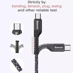 Cáp sạc nhanh siêu bền Baseus Confidant Anti-break Type C cho Samsung, Oppo, Huawei, Xiaomi (2A, Quick charge Cable)