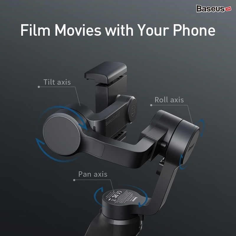 Tay cầm chống rung đa năng cho điện thoại Baseus Gimbal Stabilizer (3-Axis Handheld, w/Focus, Pull & Zoom, Smartphone Control Handheld)