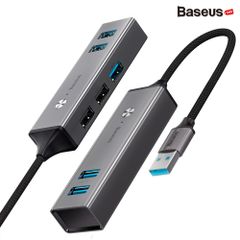 Bộ HUB chuyển đổi Type C sang USB 3.0 Baseus Cube HUB (Type C 3.0 to 3 USB3.0 + 2 USB2.0 OTG HUB)