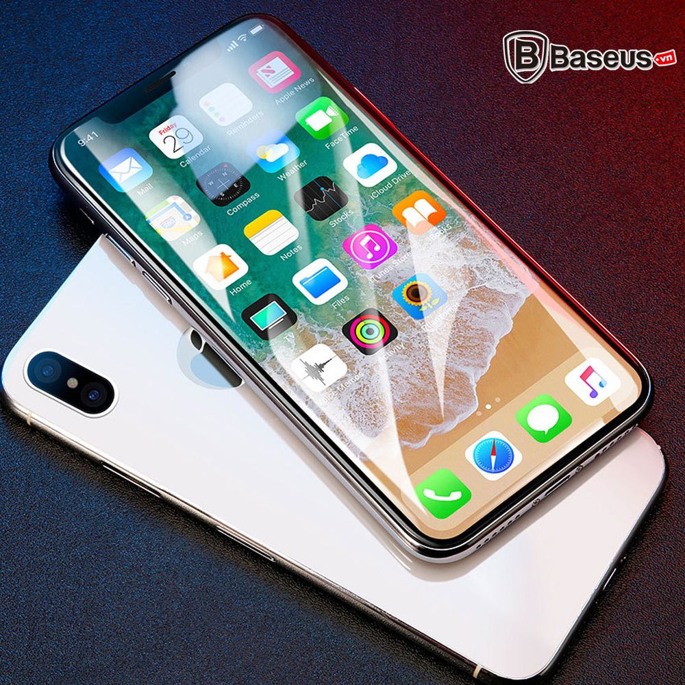 Kính cường lực 4D Baseus LV160 cho iPhone X / XS (0.3mm, Ultra Thin, 4D Tempered Glass / Screen Protector)