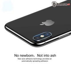 Kính cường lực 5 lớp chống trầy Camera Baseus Sapphire LV223 cho iPhone X (0.2 mm, 5D, Scratch Proof Camera Lens Protector)