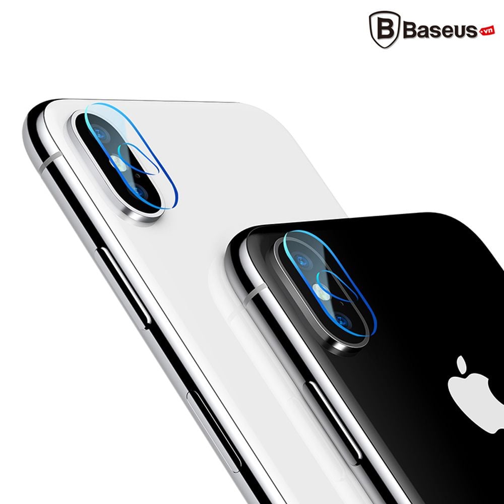 Kính cường lực 5 lớp chống trầy Camera Baseus Sapphire LV223 cho iPhone X (0.15 mm, 5D, Scratch Proof Camera Lens Protector)