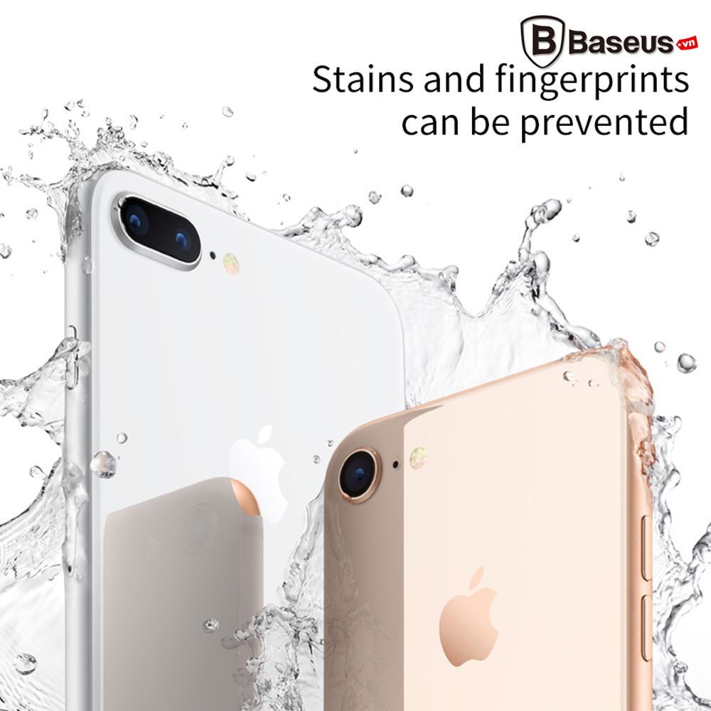 Kính cường lực 4D chống trầy mặt lưng Baseus Arc LV178 cho iPhone 6/7/8/ Plus (0.3mm, 9H, 4D, Arc Tempered Glass Back Film)