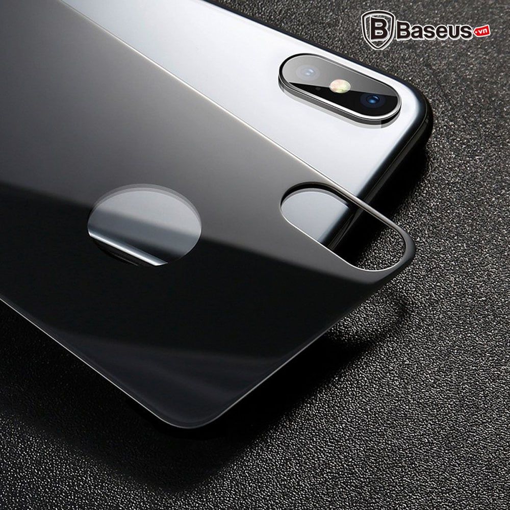 Kính cường lực chống trầy mặt lưng Baseus LV178 cho iPhone X (0.3mm, Ultra Thin, Back Protector)