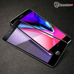 Kính cường lực 5D Baseus LV162 cho iPhone 6/ 7/ 8/ Plus (0.3mm, Chống ánh sáng xanh, 5 lớp siêu bền, kính chống trầy, All-Screen Arc-Surface)