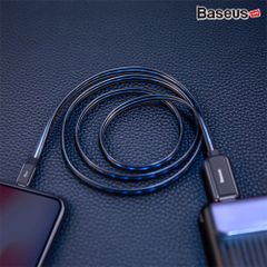 Cáp sạc và truyền dữ liệu tốc độ cao Baseus Data LED Glowing Cable cho iPhone/ iPad (Cáp dẹp chống rối,đèn LED thông minh - 2.4A, 1M, Lightning Cable)