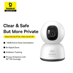 Camera Quan Sát Baseus Security P1 Lite Indoor Camera 2K (Zoom 8X, 2.4G/5G Wifi, Xoay Ngang 360°, Dọc 90°)