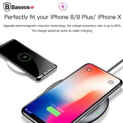 Đế sạc không dây chuẩn Qi Baseus UFO LV156 cho Apple iPhone 8/ iPhone X / Samsung S8/ S9/ Note 8